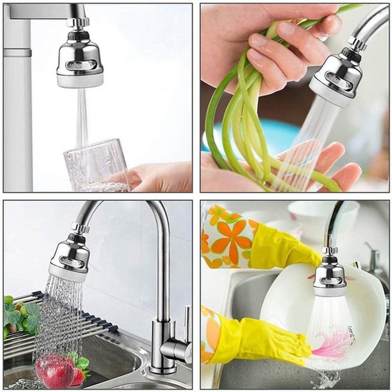 Three-speed Adjustable Booster Nozzle 360-degree Universal Faucet Splash-proof Nozzle for Kitchen Bathroom Faucet Sprayer