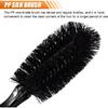 Car Wheel & Tire Wash Brush, Soft Bristle Car Wheel Detailing Cleaning Brush with Short Handle, Multipurpose Vehicle Wheels Rims Scrub Brushes for