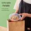 temeiju Disposable Round Plastic Lunch Boxes with Lids