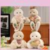 Cute Plaid Dress Cartoon Rabbit Plush Toy For Children