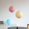 Dopamine Lollipop Mid-Century Children's Chandelier, Creative Round Glass Bubble Moon Light