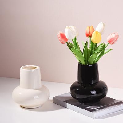 Simple Ceramic Vase Hydroponic Vase Flower Arrangement Home Decor Desktop Ornament Garden Decoration