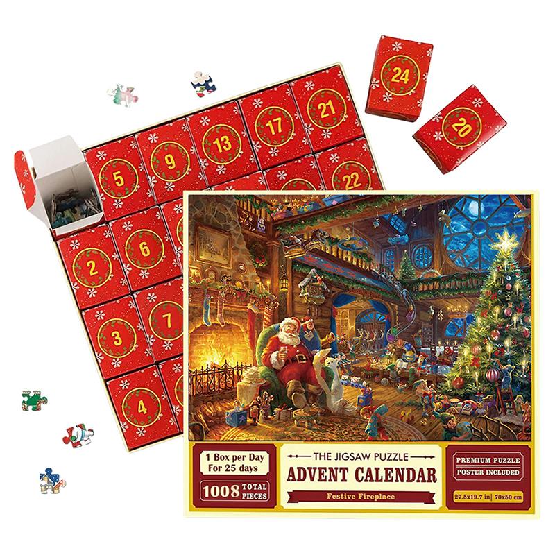

Рождественский пазл Адвент Календарь 25 дней Пазл Обратный отсчет Календарь Фестиваль Тема Обратный отсчет Сюрприз Пазл Коробка для детей и взрослых