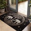 VIKAMA Sacred Elephant Carpet A Majestic Floor Mat Doormat Good Luck Welcome Mat Rug For Bedroom Carpet For Live Room Home Decor