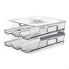 Automatic Rolling Egg Holder Pantry Organization Tray Roll Down Dispenser Reusable for Shelf