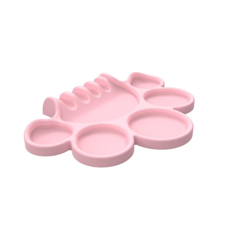 Easy Clean Children's Painting Palette Painting Dish Reusable Silicone Color Mixing Tray Art Tool For Home School Use