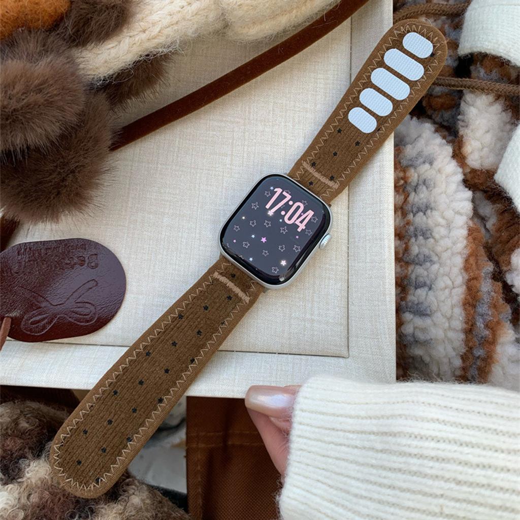 Corduroy Strap for Apple Watch Ultra 3/2 49mm 38 40 42 44 45 46mm Women Sports Band for Iwatch S11 10 9 8 7 SE3 Fashion Bracelet