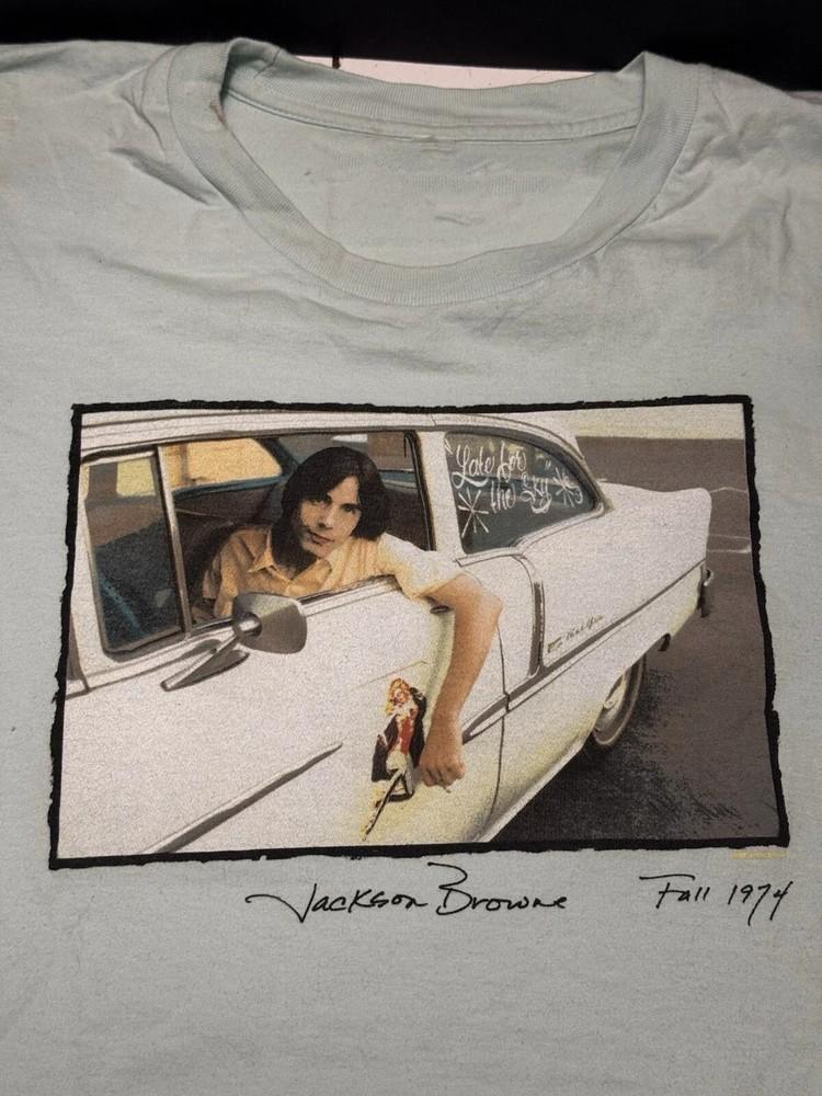 VIntage Jackson Browne 1974 Lightblue Shirt Unisex Concert S to 5XL Unisex T-Shirt L