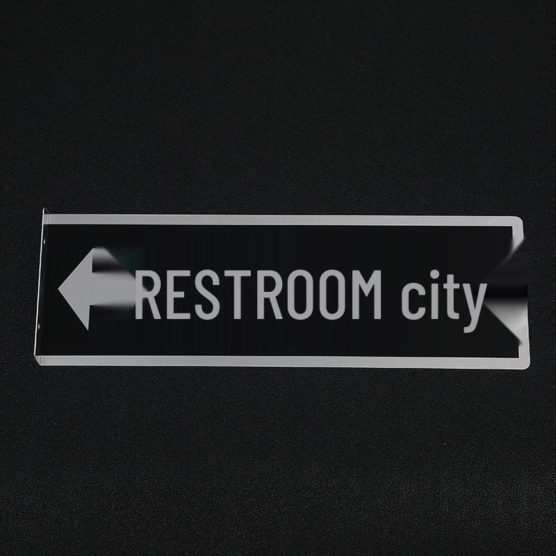 

High-Gloss Metal Nameplate Sign: Street, Road, and Toilet Indication