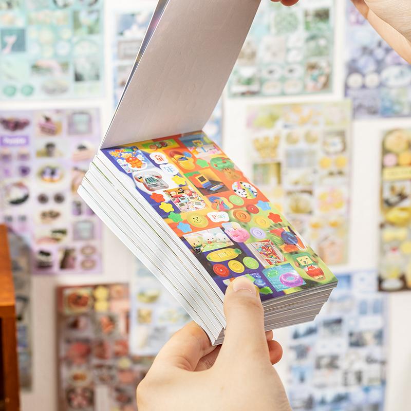 20sheets/book Die Cut Stickers Book Cartoon Decorative Handmade Scrapbooking Supplies Diary Sticker Japanese Stationery Stickers