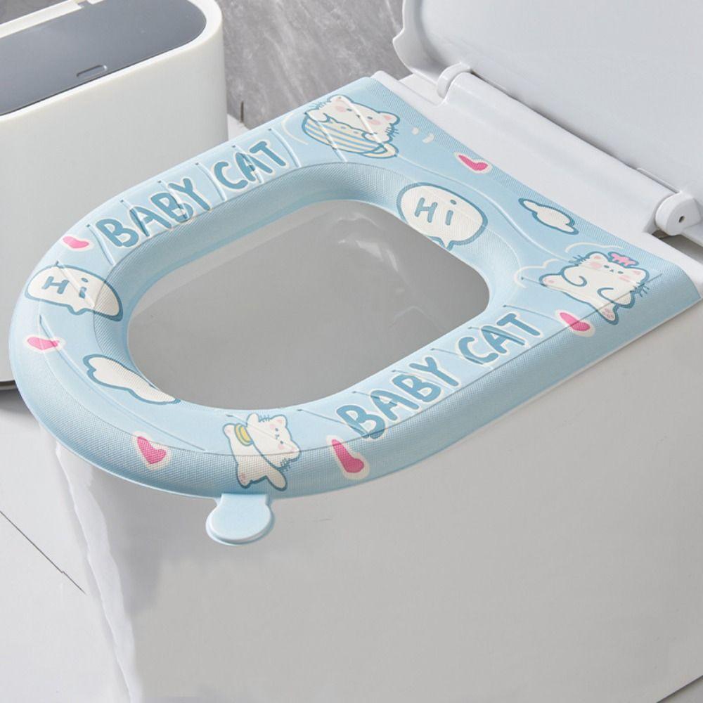 Waterproof Toilet Seat Cover Cartoon Closestool Mat Cute Toilet Seat Cushion Bathroom