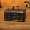 Vintage Wooden Organizer Box With Lid For Desk Jewelry Makeup Decoration Storage