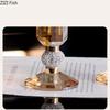 Transparent Amber Color Glass Candle Holder Creative Romantic Candlestick Desk Decoration Wax Melt Burner Home Aroma Container