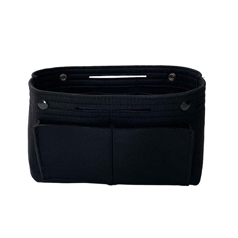 Large-Capacity Felt Travel Cosmetic Bag Storage Finishing Felt Bag Dividing Inner Bag Storage Bag Snap Closure Clutch