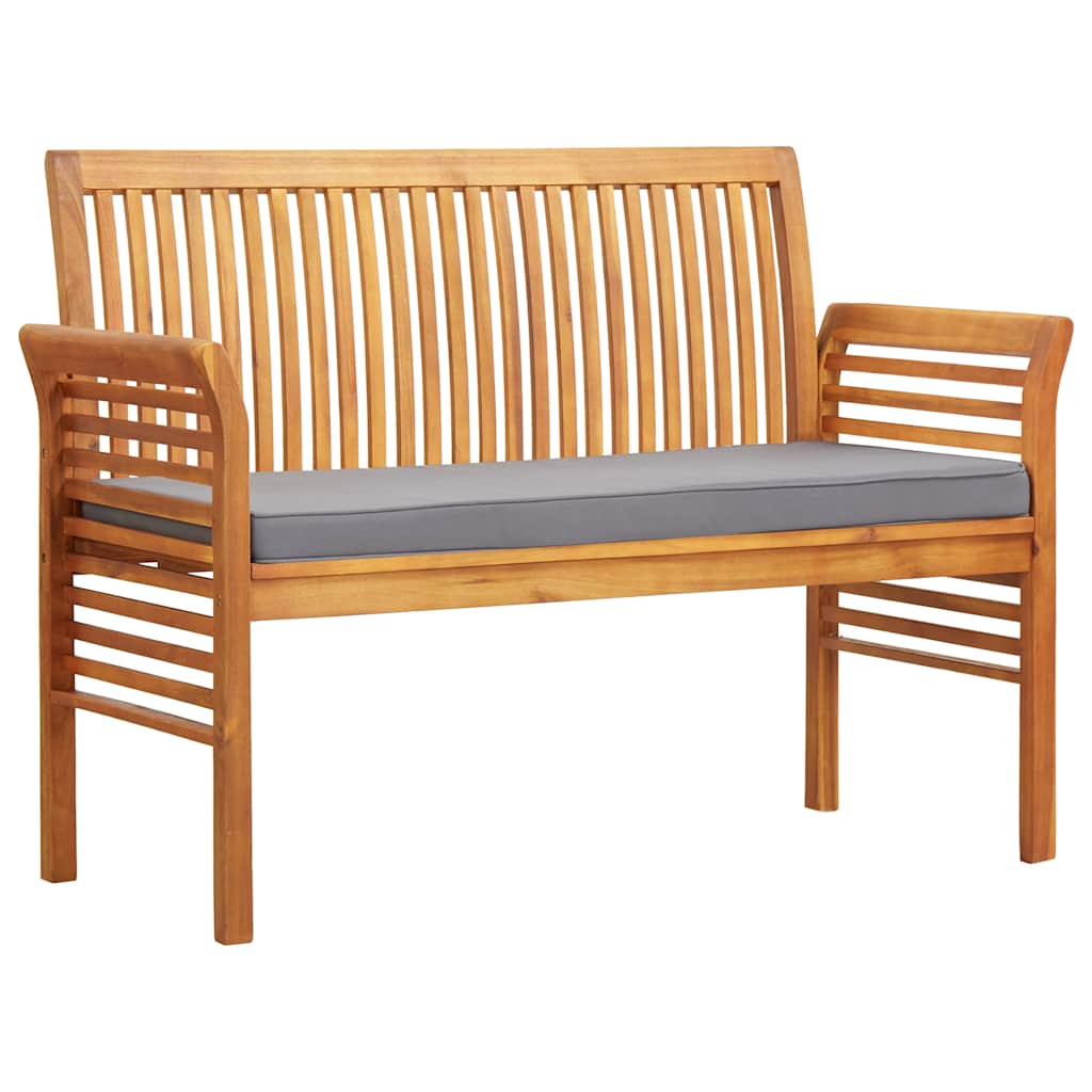 5 piece garden dining set with cushions solid acacia wood