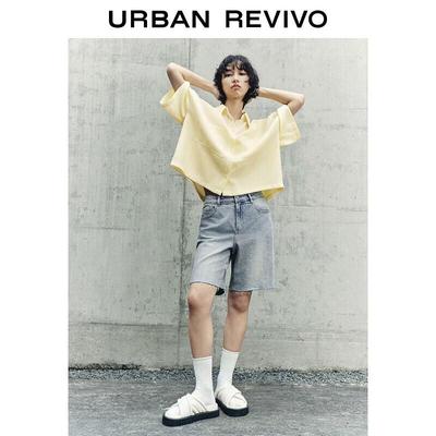 UR2026 Damen Washed Denim Shorts