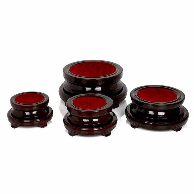 Support de Présentation Élégant en Bois Vintage Support de Base Pour Boule de Cristal Sphère Globe Décoratif