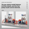 1/43 1/64 Bay Gas Station Assembly Model Children's Toy Scene Alloy Car Set, Suitable for Boys Over 3 Years Old
