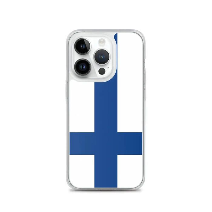 Coque iPhone - Finlande - Drapeau - Souple - Multicolore - Compatible iPhone 14 Pro