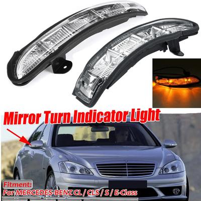 Car Rearview Mirror Lamp Turn Signal Light For Mercedes Benz W211 W221 W219 E320 E350 E550 S600 2007-2010 A2198200521 2198200621