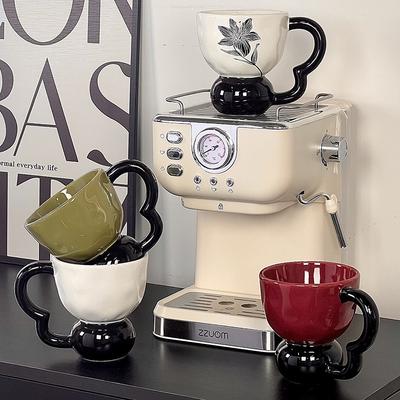 Light Luxury Contrast Ball B Type Ceramic Cup Style High Quality Household Drinking Cup Dormitory Office Coffee Cup