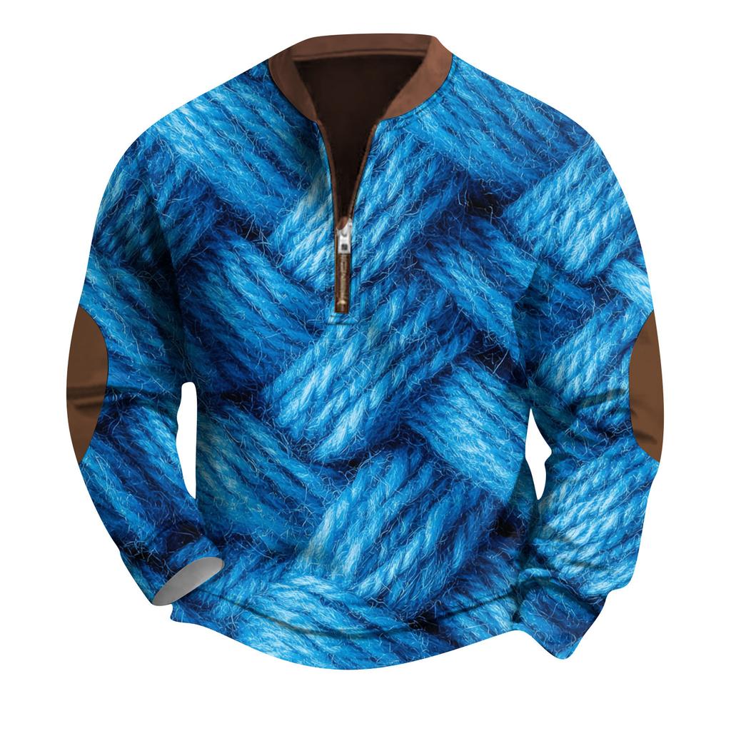 Men's Retro Casual Gradient Printed Sweatshirt