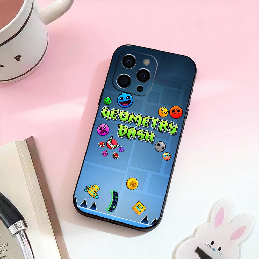 G-Geometry Dash Game Phone Case Silicone Soft For IPhone 17,16,15,14,13,12,11,XS,Plus Pro Max