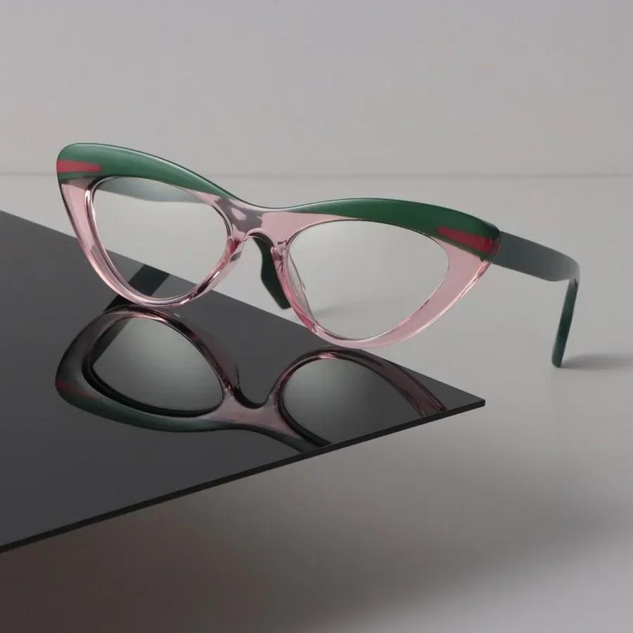 High Quality Luxury Cat Eye Frame Eyeglass Women Men Minimalist Transparent Glasses Cool Clear Lens Frame Glasses Oculos