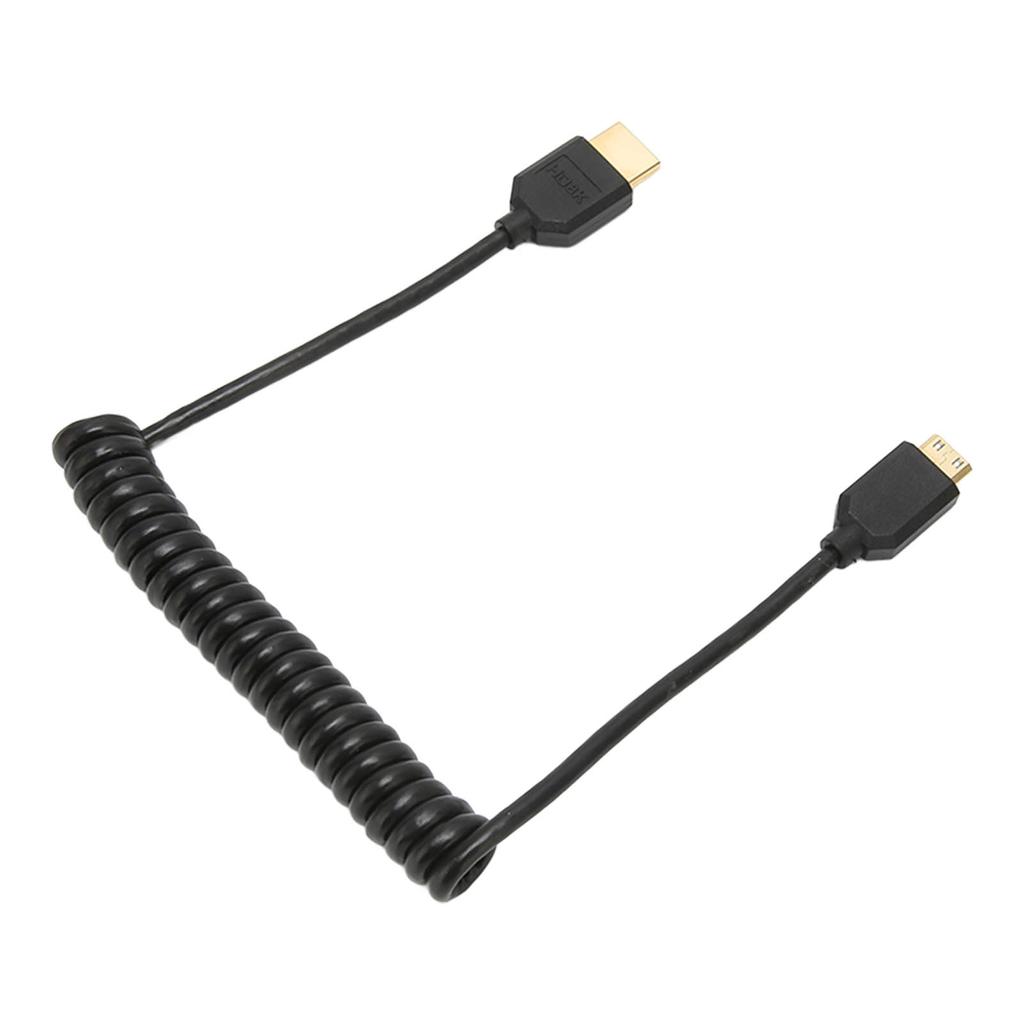 Kabel interfejsu multimedialnego HD Mini Męski do Męskiego 8K 60Hz 4K 120Hz Spiralny Przewód do Wyświetlania Wideo dla HDTV Konsoli do Gier