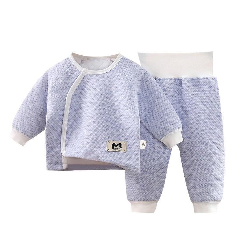 Kinder Gestepptes Baumwoll-Basisschicht-Set: Gemütliches Herbst- & Winter-Outfit für Säuglinge & Kleinkinder