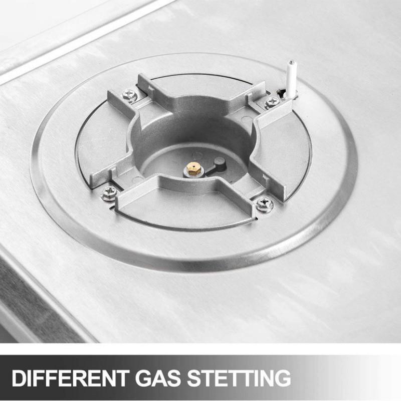 3.3kw/1.75kw Cookware Gas Cooker Household Embedded Stove Stainless Steel Panel Gas Stove Kitchen Cooking Appliance
