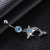 Zinc Zinc Alloy Dolphin Belly Button Ring Tassel  Personalities   Navel Jewelry
