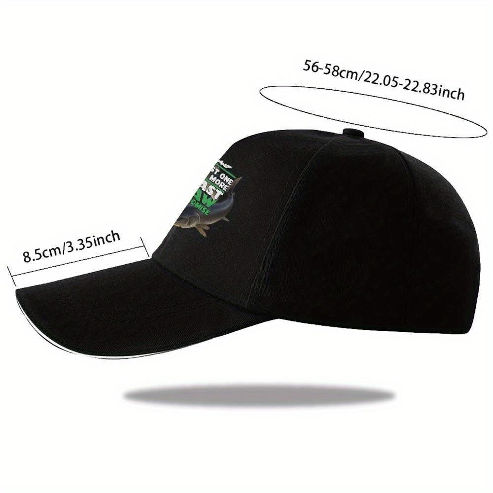Funny Catfish Fishing Just One More Cast Law Promise Baseball Cap Adjustable Polyester Casual Headwear