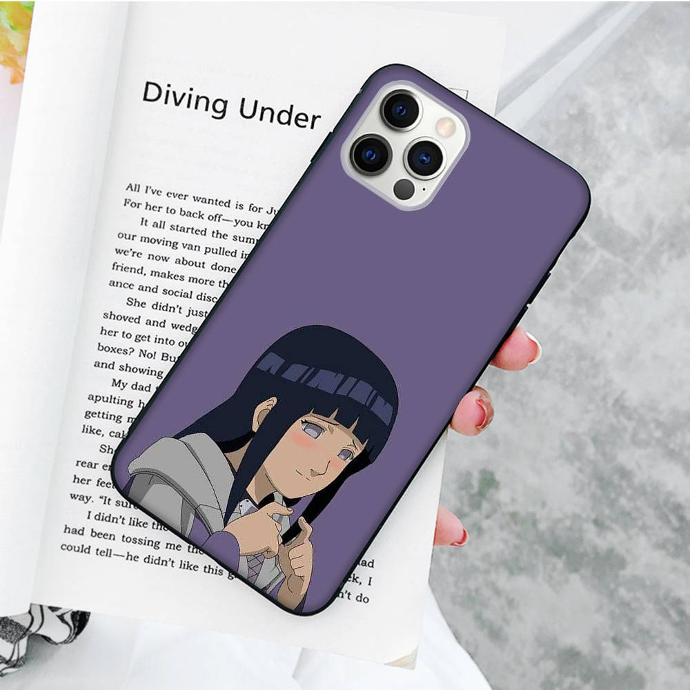 JW85 Naruto Hinata Sakura Černý měkký kryt pro Samsung Note 20 Lite S24 Ultra S23 A03 A05 A06 A11 A71 A15 A16 A13 A24 A25 A33 A52 A53 A50 M55 M35 Plus