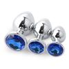 Stainless Steel Anal Plug Anus Plug Anal Bead Adults Sex Toys Metal Butt Plug With Jewelry Colorful Crystal For Women Adult Game
