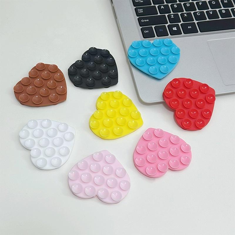 1Pc Backed Adhesive Sucker Pad For Fixed Pad Double Side Silicone Suction Pad For Mobile Phone Fixture Suction Cup