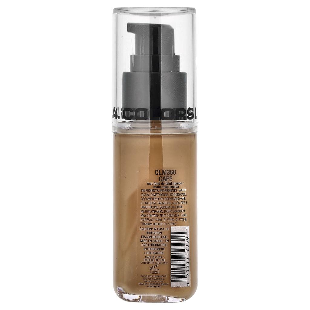 L.A. Colors Truly Matte Foundation, CLM360 Cafe, 40ml (1.35fl oz)