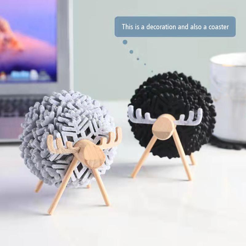 Coaster de ceai Coaster absorbant de apă Decoratiuni de birou Covoraș de pâslă Covoraș de masă