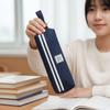 Solid Color Large Capacity Pencil Case Portable Stationery Organizer Storage Bag  School