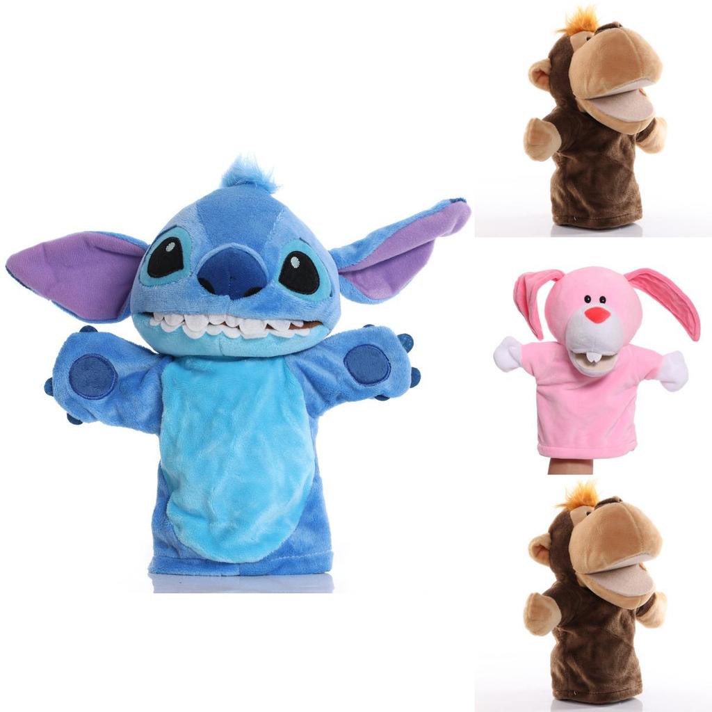 Wholesale Plush Toy Hand Puppet Cartoon Animal Doll With Movable Mouth Interactive Toy For Kindergarten And Parent-child Interaction 25cm Tall