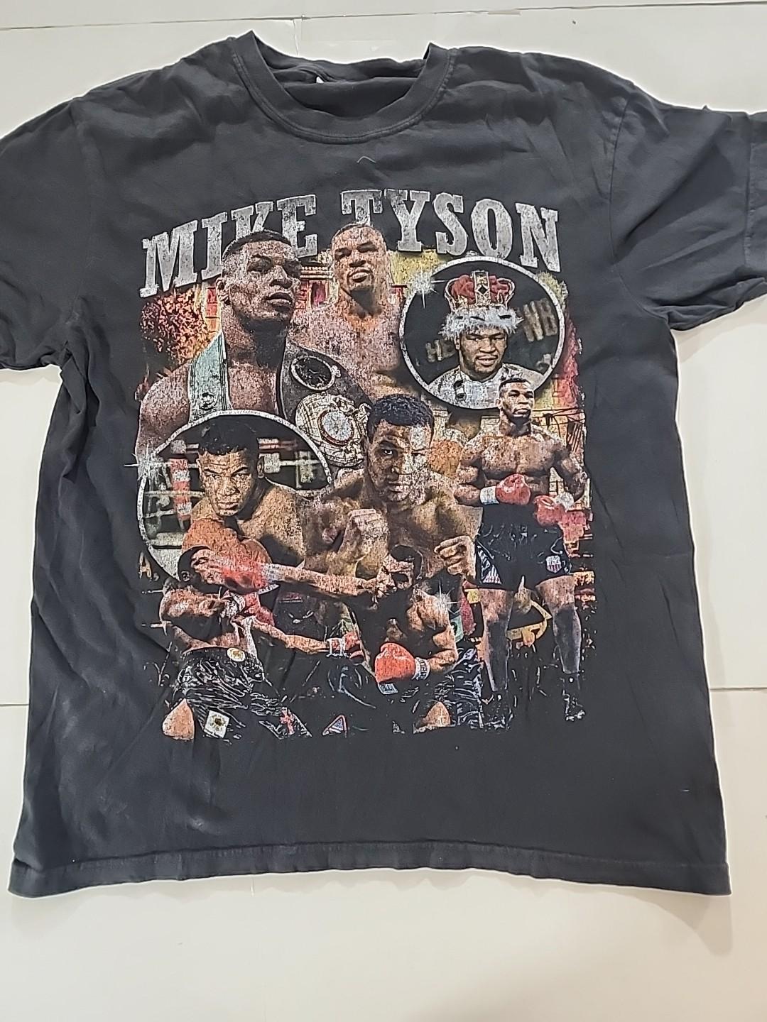 Mike Tyson Vintage Graphic T Shirt Large L Black Bootleg Heavyweight Rap Tee Unisex T-Shirt M