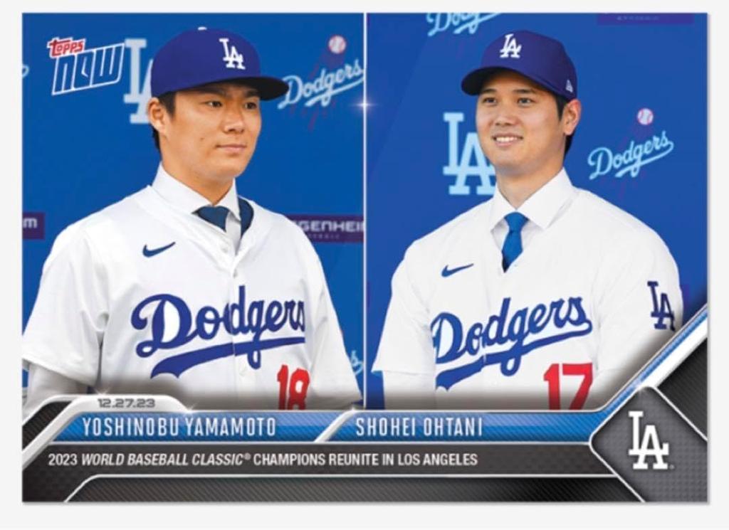 #OS26 Shohei Otani Yoshinobu Yamamoto TOPPS NOW Dodgers joining press conference commemorative card