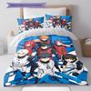 BLUE LOCK Pattern Bedding,Quilt Set Quilt Cover Pillowcase Home Birthday Gift (1 * Duvet Cover + 2 * Pillowcase, Without Core)
