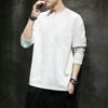 Men's Korean Style Long-Sleeve Slim Round Neck Sweater Shirt for Spring