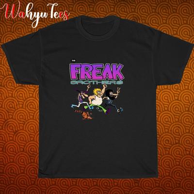 The Fabulous Furry Freak Brothers Logo Black/Navy Size S-5XL Unisex T-Shirt