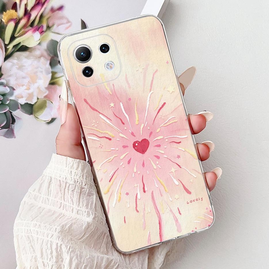 For Xiaomi Mi 11 Lite Case New Fashion Painted Cover Soft Silicone Phone Case For Xiaomi Mi 11 Lite 5G NE 11Lite MI11LIte Fundas