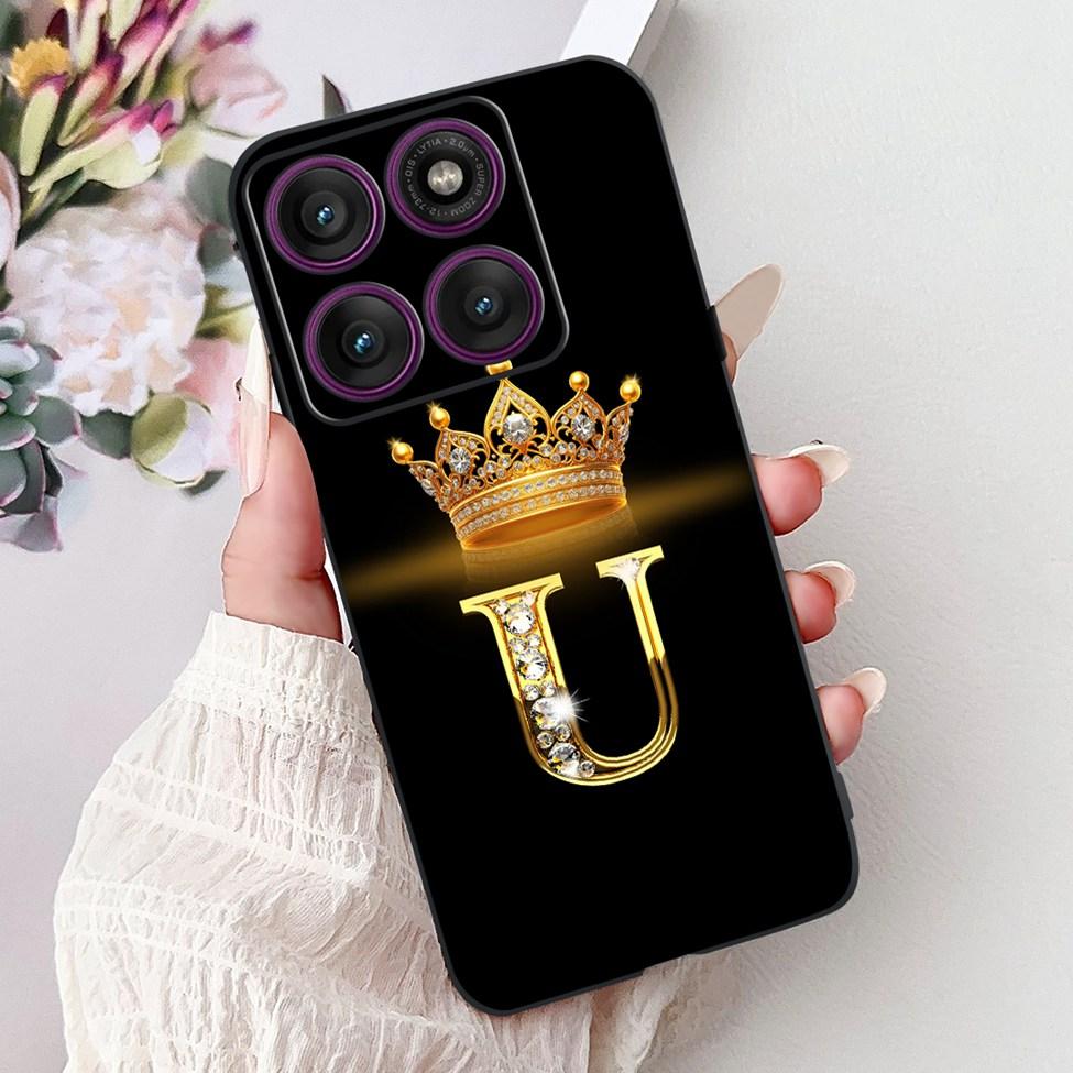 For Motorola Edge 60 Pro Case XT2507-1 Silicone Fashion Luxury A-Z Letters Shockproof Back Cover For Moto Edge 60Pro Phone Case