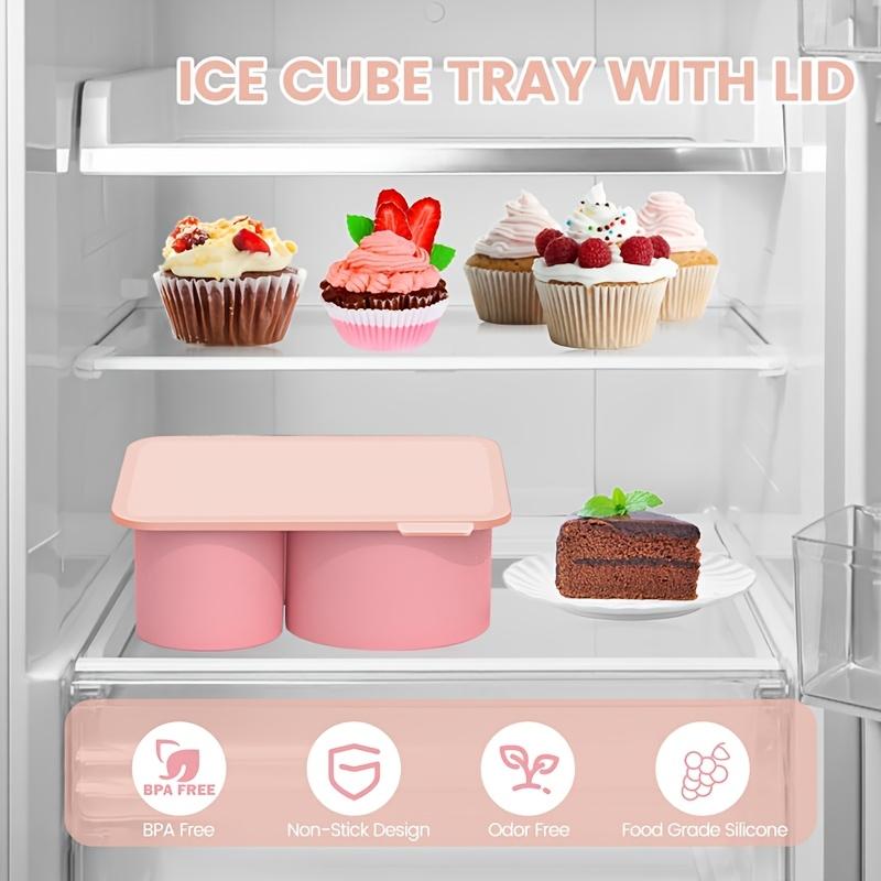 Ice Tray Is Suitable for 20 Ounce Flat bottomed Cups, 4pcs of Silica Gel Hollow Cylindrical Ice Molds, Suitable for Cold Drinks, Coffee