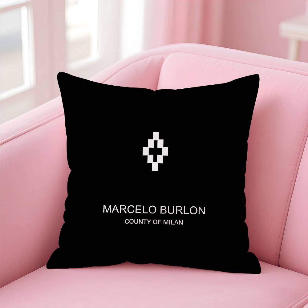 Fashion m-Marcelo b-Burlon Pillow Case Pattern Printing Pillowcase Living Room Sofa Cushion Cover Bedroom Room Decor