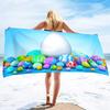 Microfiber Beach Towel,Easter Egg with Bunnies,Quick Dry Beach Towel,Soft Highly Absorbent Large Sandproof Sandless Pool Towels